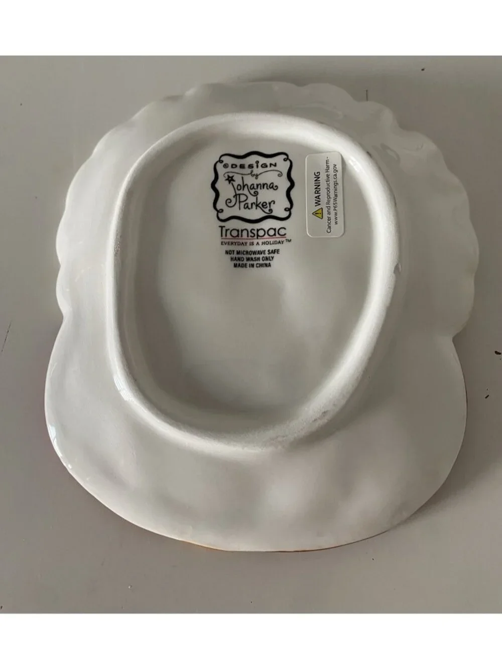 Johanna Parker Fall Thanksgiving Turkey Pilgrim Hat Ceramic Spoon Rest NEW